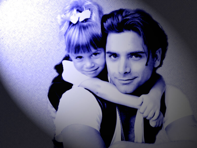 man and child hugging