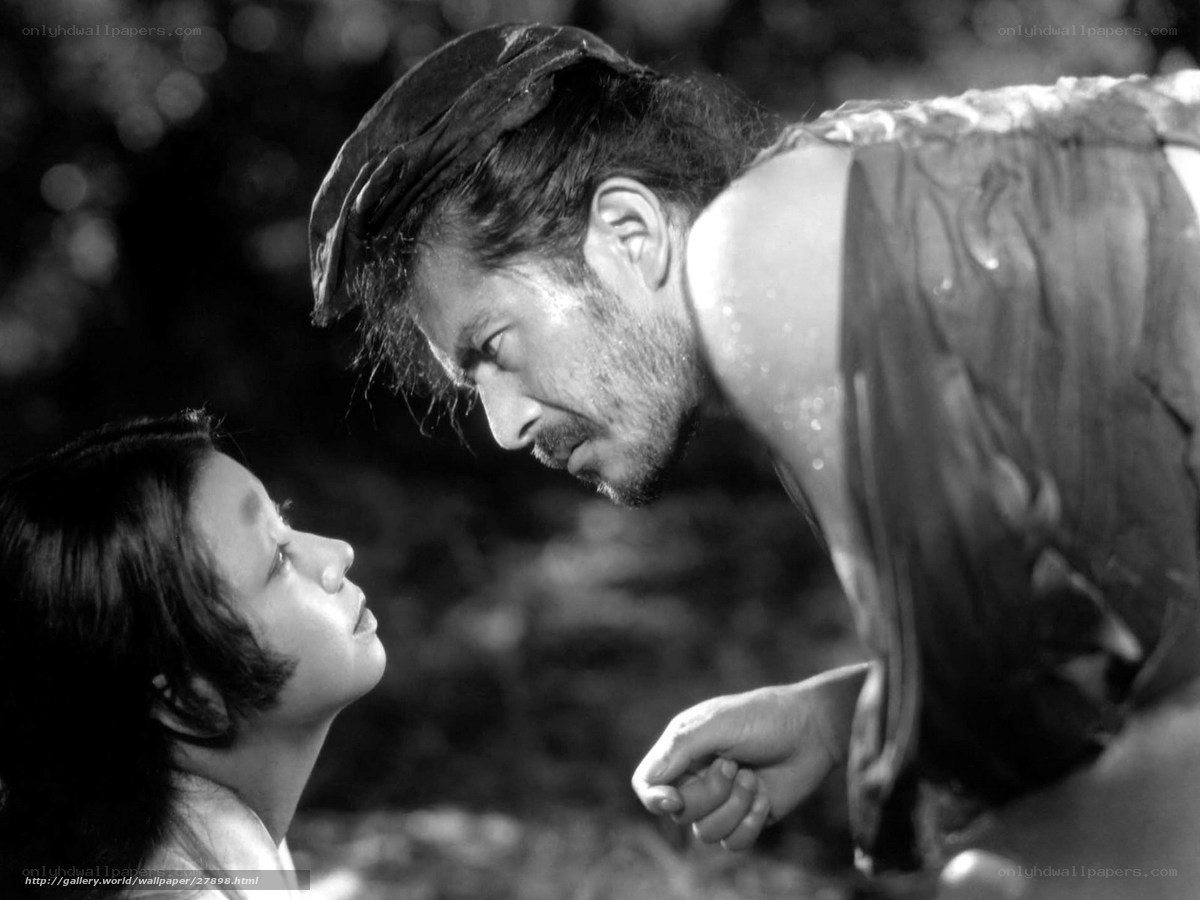 Man and child in black and white