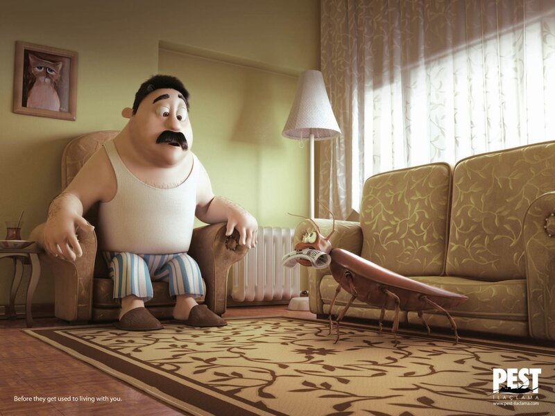 Man and Cockroach