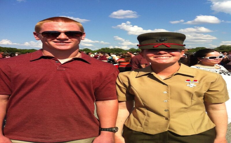 Man and Female Marine