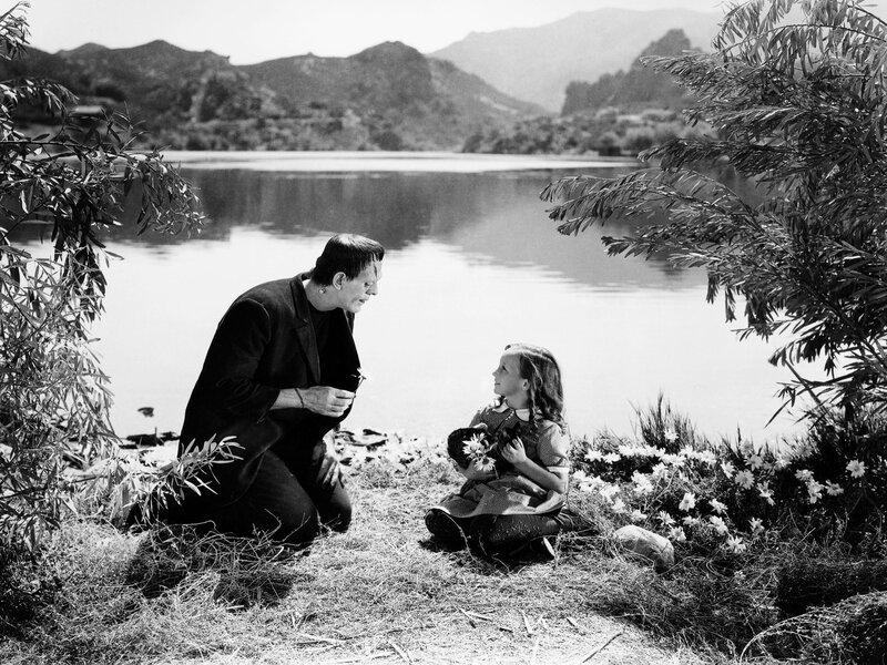 Man and Girl by Lake