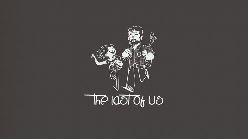 Man and Girl Illustration