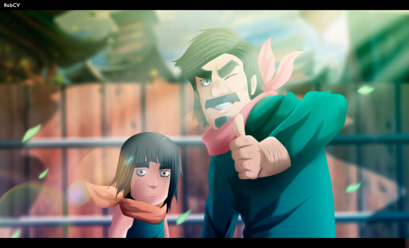 Man and Girl in Anime