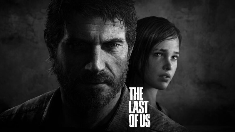 Man and Girl in Black and White — Dramatic, 3d Render, Text