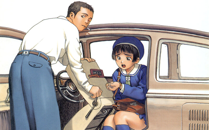 man and girl in car