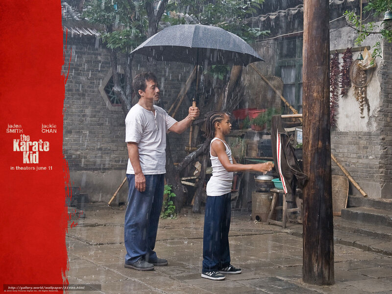 Man and Girl in Rain