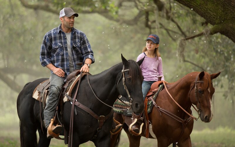 Man and Girl on Horses