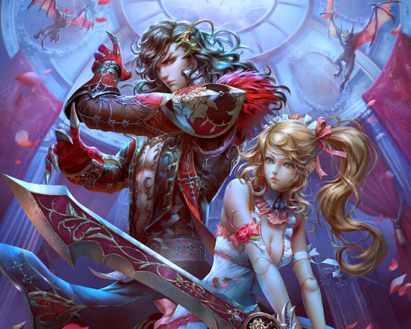 Man and Girl with Sword