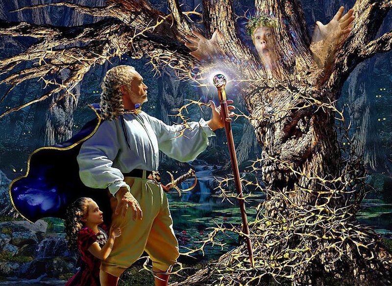 Man and Girl with Tree Spirit