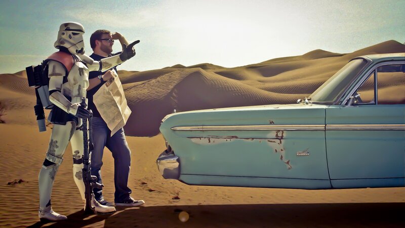 Man and Stormtrooper