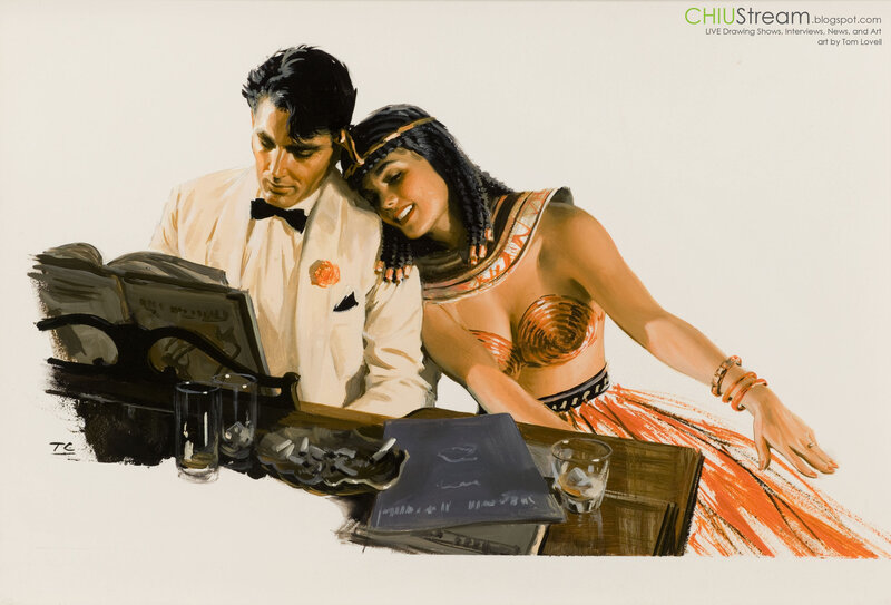 Man and woman at a table