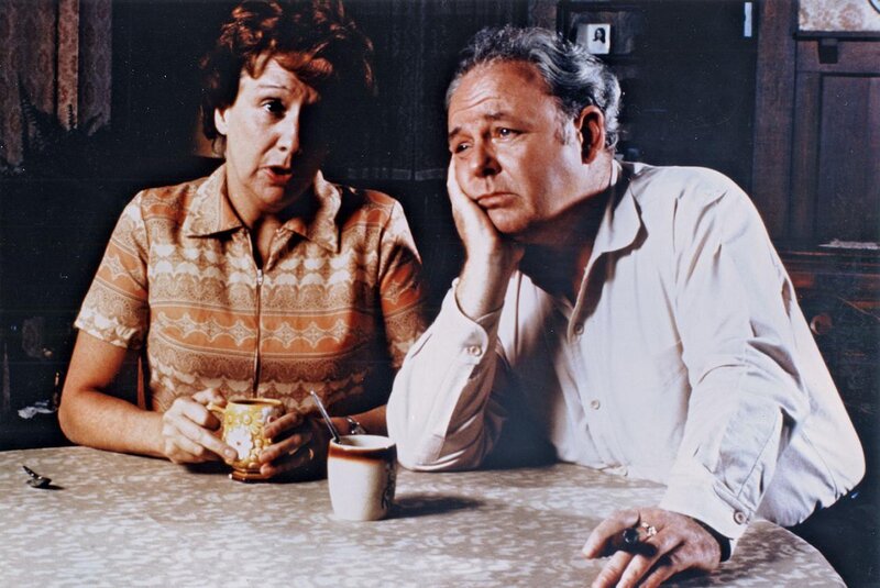 Man and woman at a table