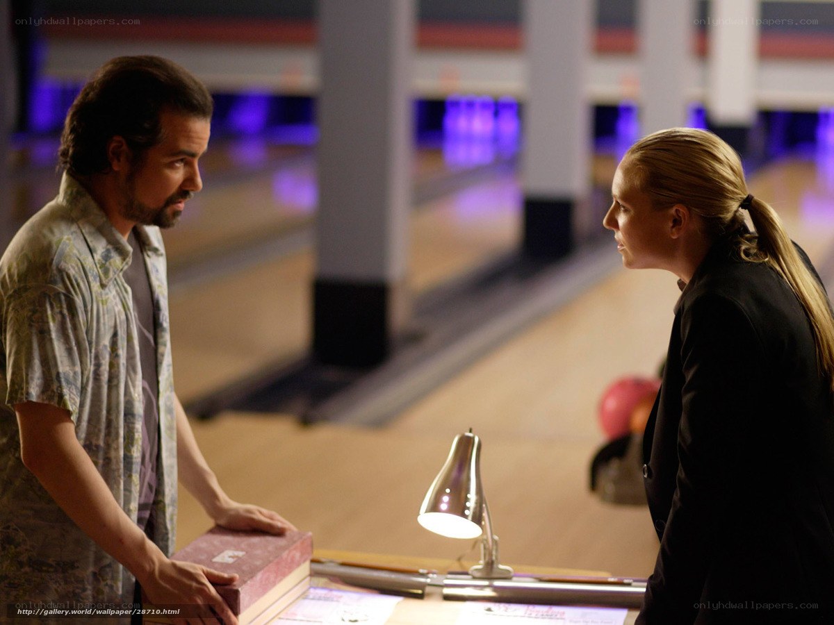 Man and woman at bowling alley