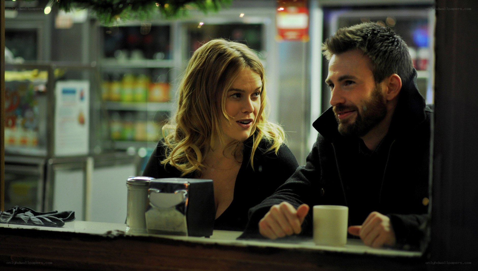 man and woman at cafe