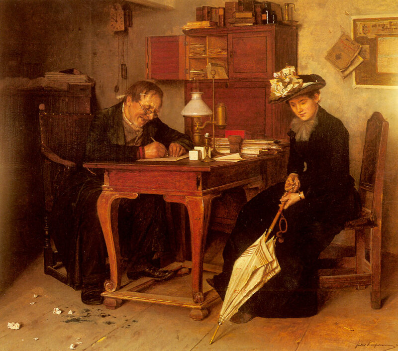 Man and Woman at Desk