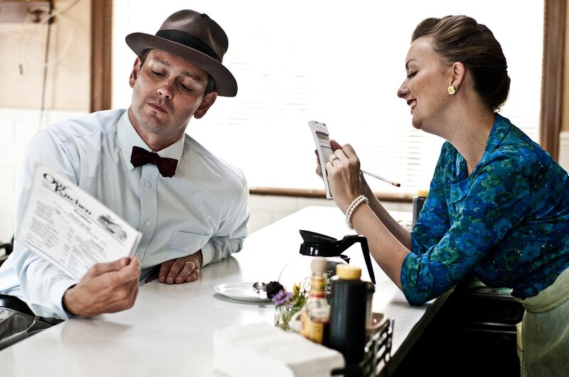 Man and Woman at Diner