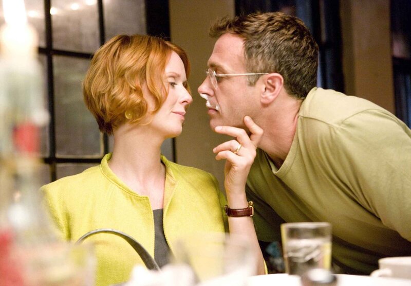 man and woman at dinner