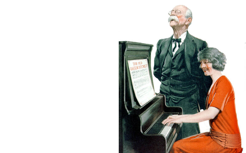 Man and woman at piano
