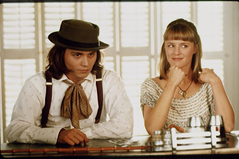 Man and Woman at Table — White
