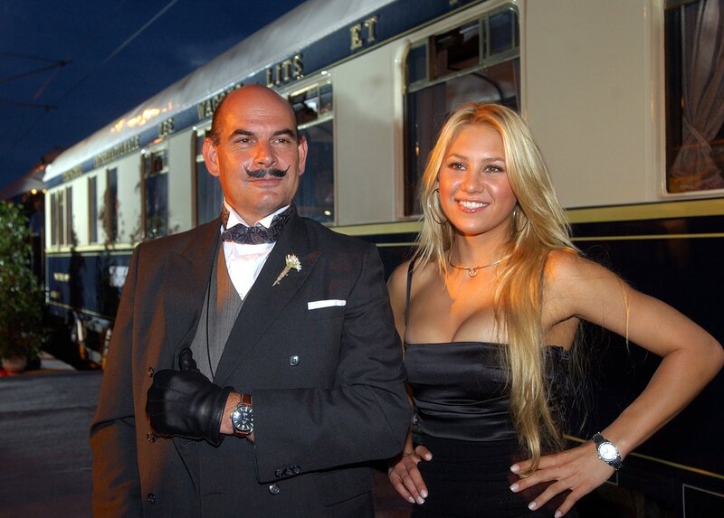 Man and woman at train event