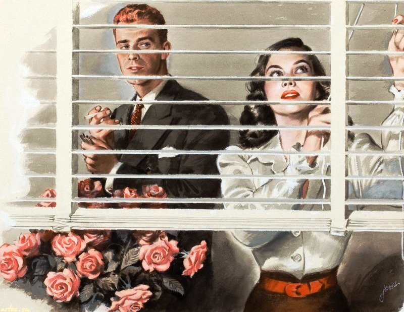 Man and Woman at Window