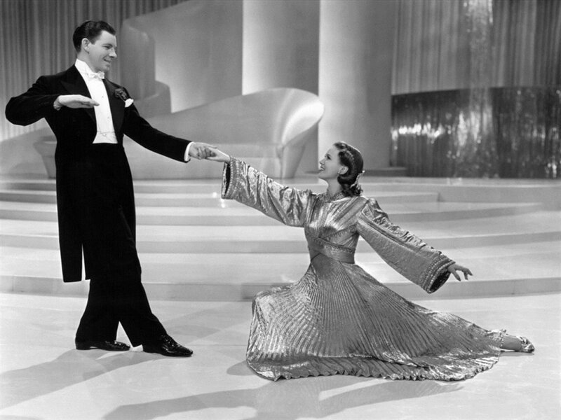 Man and Woman Dancing — Black, Elegant, Photograph
