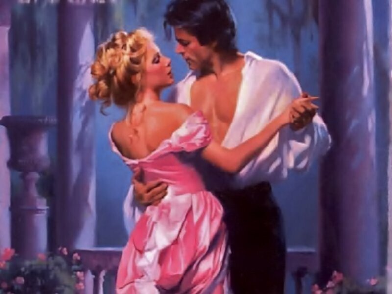 Man and Woman Dancing — Pink