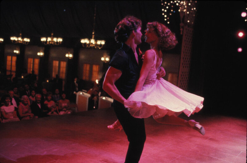 Man and Woman Dancing — Red, Dramatic, Night, Photograph, Audience
