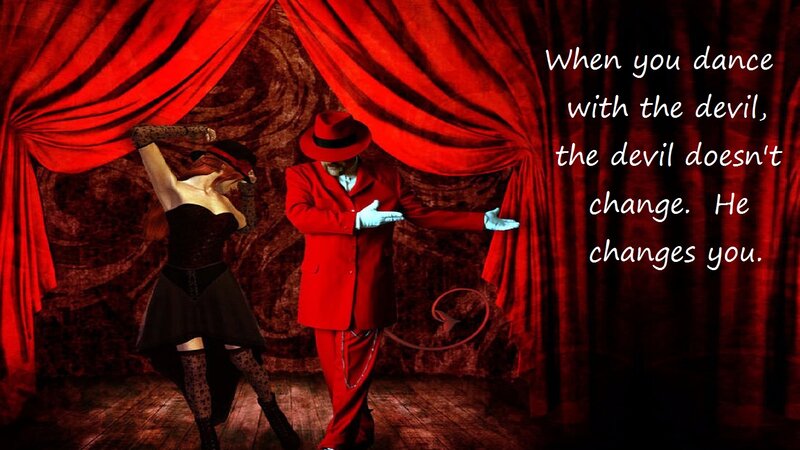 Man and Woman Dancing — Red, Dramatic