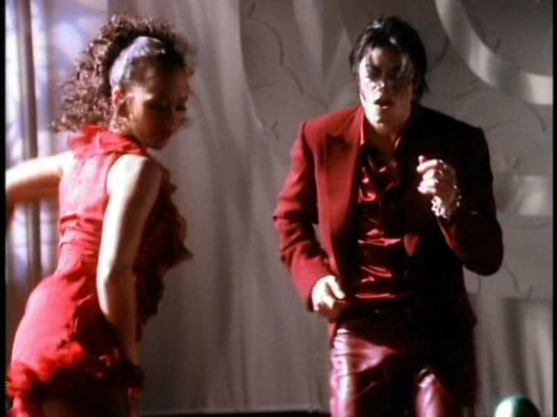 Man and Woman Dancing — Red