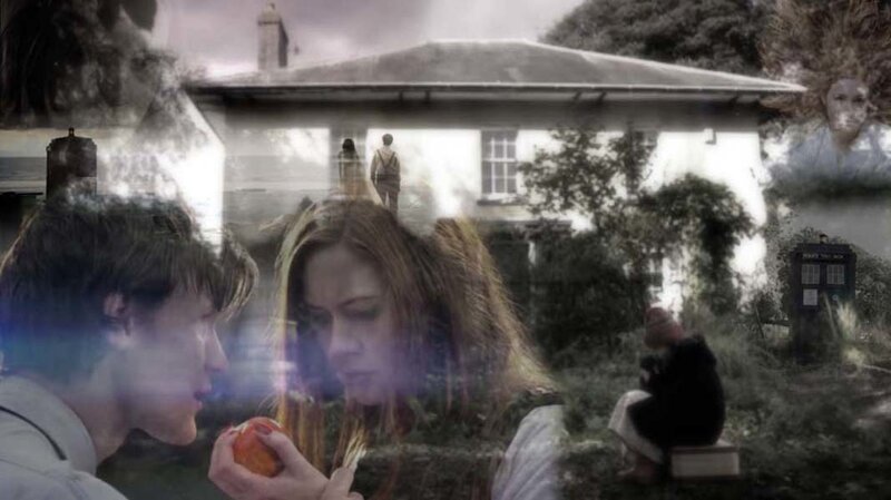 Man and Woman Eating Apple