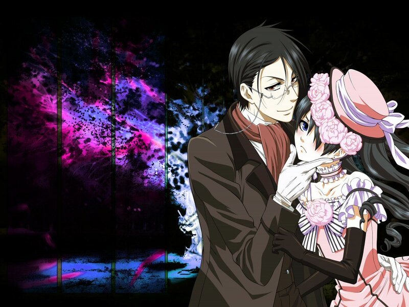 Man and Woman Embracing — Black, Dramatic, Night, Anime