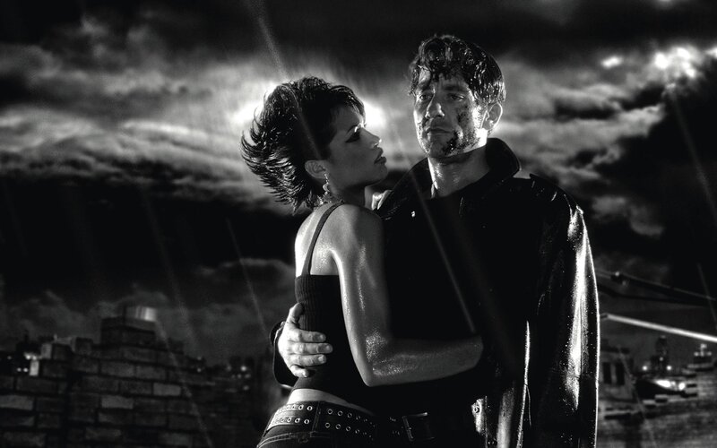 Man and Woman Embracing — Black, Dramatic, Night, Photograph, Rain, Cityscape