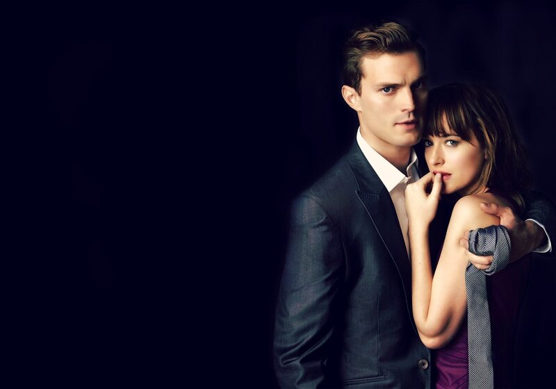 Man and Woman Embracing — Black, Dramatic, Photograph, Suit, Tie, Dark Background