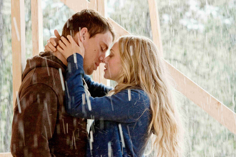 Man and Woman Embracing — Blue, Intimate, Winter