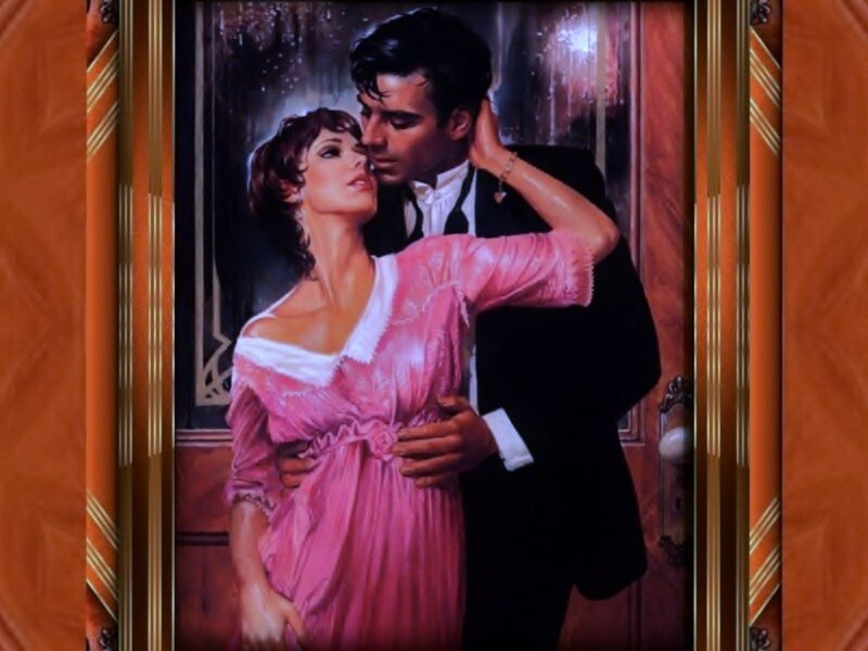Man and Woman Embracing — Pink, Romantic