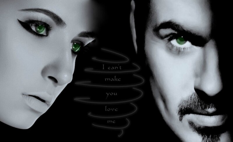 Man and Woman Faces — Black, Dramatic