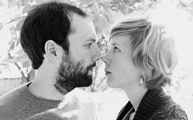 Man and Woman Facing Each Other — Black, Intimate, Afternoon, Photograph