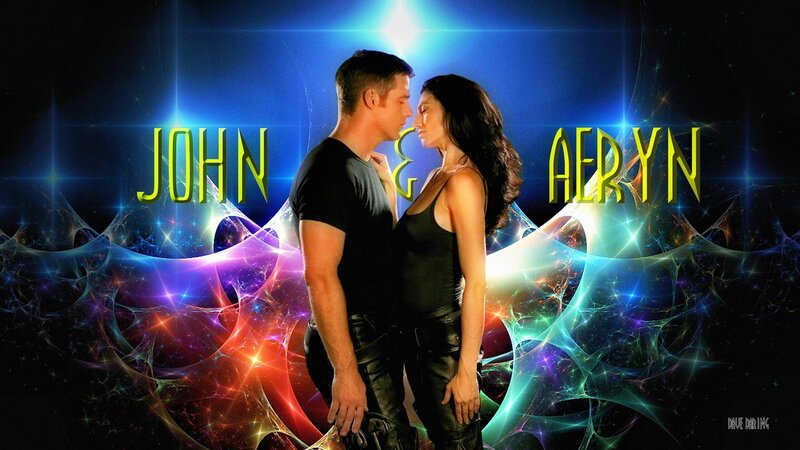 Man and Woman Facing Each Other — Blue, Dramatic, Digital Art, Names