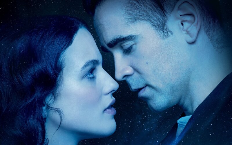 Man and Woman Facing Each Other — Blue, Dramatic, Night