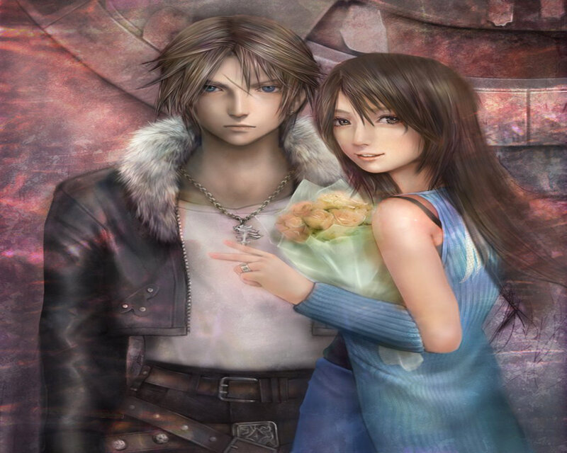 Man and Woman Holding Flowers