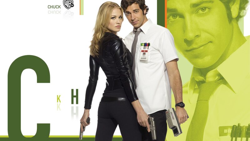 Man and Woman Holding Guns — Green