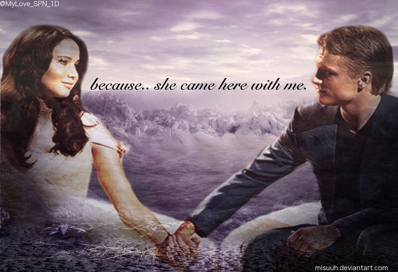 Man and Woman Holding Hands — Purple, Dramatic