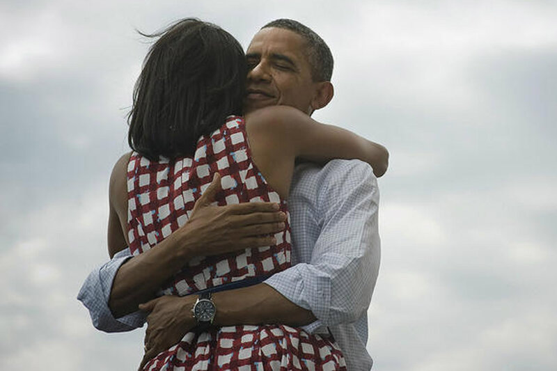 Man and Woman Hugging — Gray, Intimate