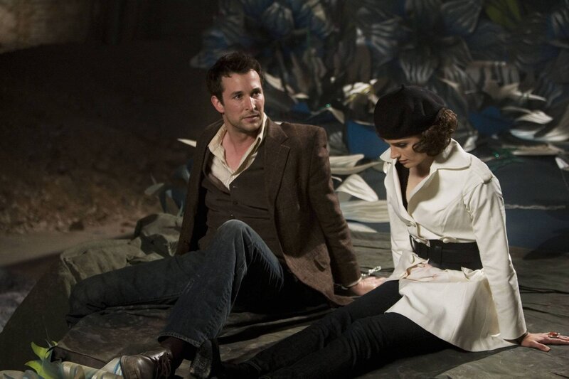 Man and woman in a cave