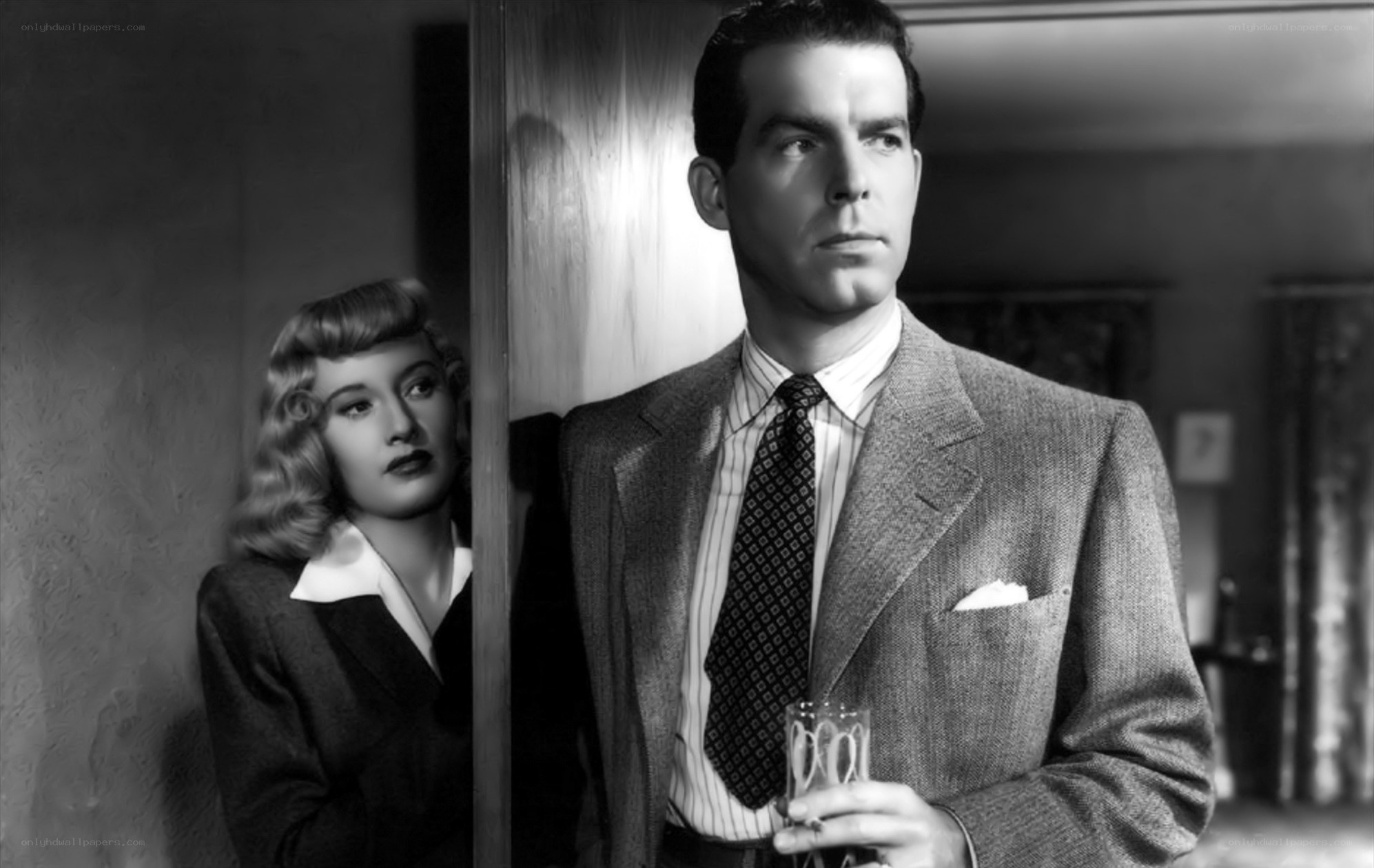 Man and woman in a dramatic scene