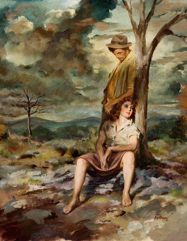 Man and woman in a landscape