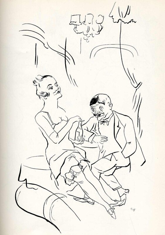 Man and woman in a sketch