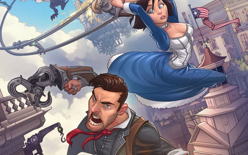 Man and Woman in Action — Blue, Dramatic, Afternoon, Comic