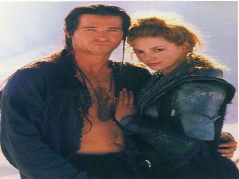Man and Woman in Armor — Blue, Dramatic